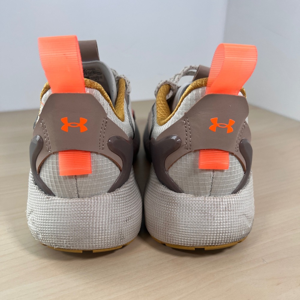 Under Armour HOVR Mega 3 Women 8.5 Grey Orange Running Shoes 3026629-102 - Picture 7 of 8